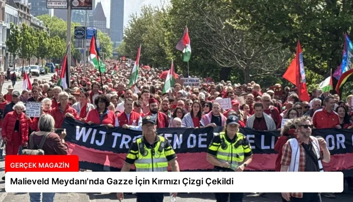 Malieveld Meydanı’nda Gazze İçin Kırmızı Çizgi Çekildi