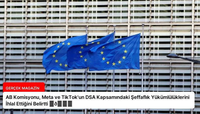 AB Komisyonu, Meta ve TikTok’un DSA Kapsamındaki Şeffaflık Yükümlülüklerini İhlal Ettiğini Belirtti ⏬👇